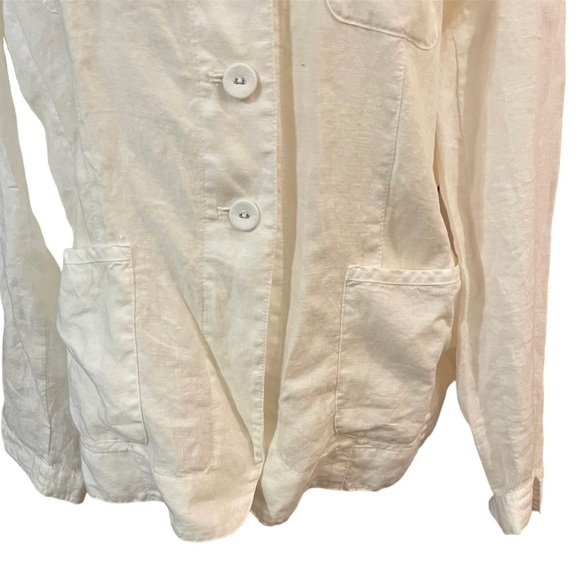 NWT TALBOTS Irish Linen White Jacket - Picture 2 of 9